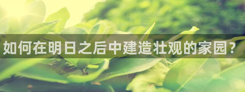 威九国际78mapp：如何在明日之后中建造壮观的家园？