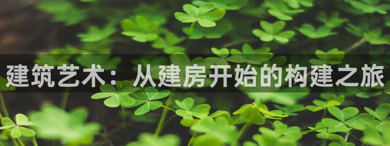 威九国际女艺人：建筑艺术：从建房开始的构建之旅