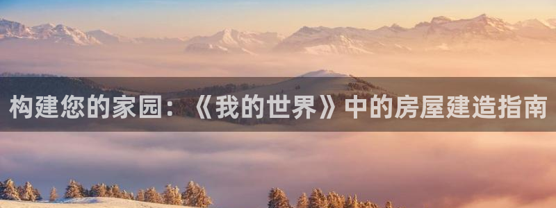 威九国际客服电话号码查询：构建您的家园：《我的世界》中的房屋建造指南