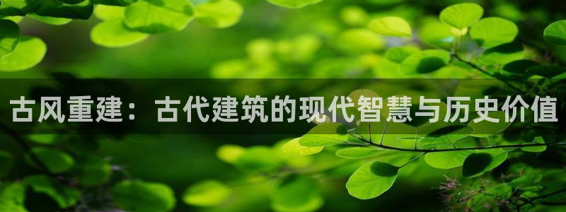 威九国际和之前：古风重建：古代建筑的现代智慧与历史价值