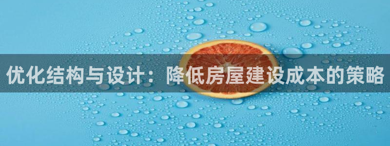 威九国际78mb 视频：优化结构与设计：降低房屋建设成本的策略