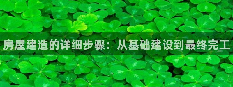 威九国际网站为什么不禁止：房屋建造的详细步骤：从基础建设到最终完工